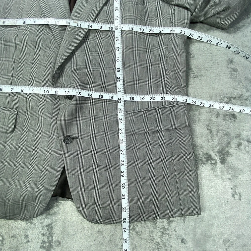 Vintage Christian Dior Monsieur Blazer 46L Plaid Pure Wool Sport Coat Jacket Ivy